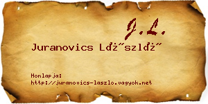 Juranovics László névjegykártya
