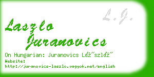 laszlo juranovics business card